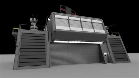 Futuristic Military Command Bunker 3D | CGTrader