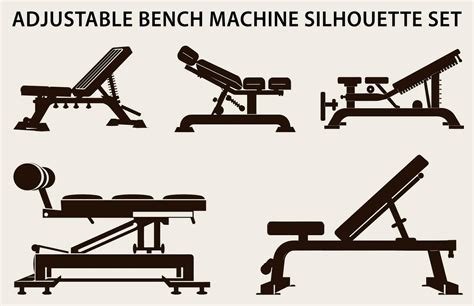 Set Of Gym Equipment Silhouette vector, Fitness element machine illustration Bundle 29881204 ...