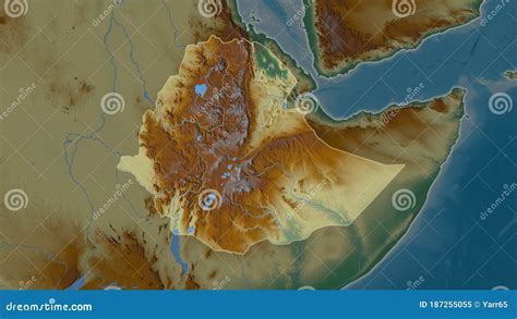 Ethiopia - Relief. Composition Stock Illustration - Illustration of ...