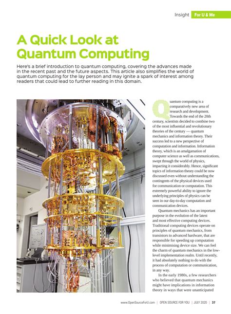 (PDF) A Quick Look at Quantum Computing | Open Source For You (July 2020)