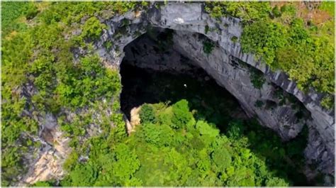 Sinkhole with forest at bottom: Chinese scientists make astounding ...