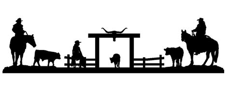 western | Silhouette art, Entryway art, Animal silhouette