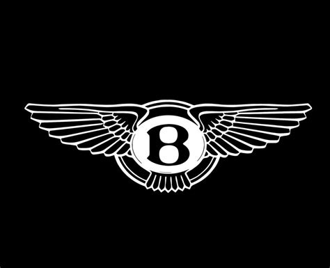 Bentley Brand Logo Symbol White Design British cars Automobile Vector Illustration With Black ...