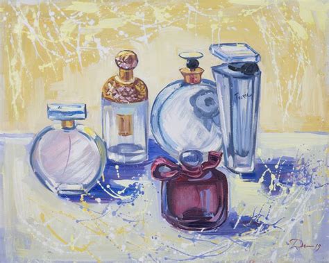 old perfume bottles Painting by Dina Morzhina | Saatchi Art