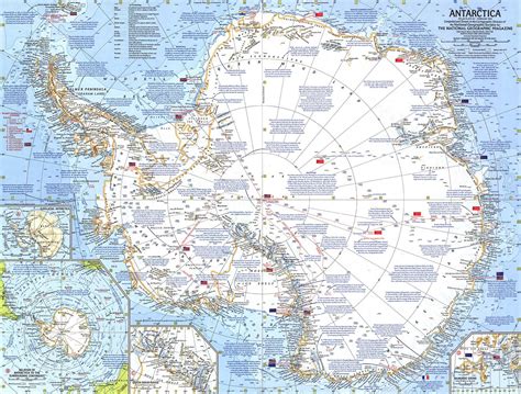 Antarctica 1963 Wall Map by National Geographic - MapSales