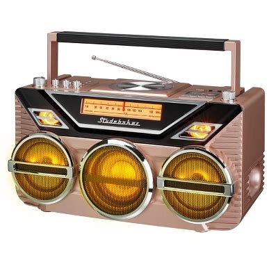 Studebaker Sb2165rg Portable Avanti Stereo Boombox With Bluetooth, Cd ...