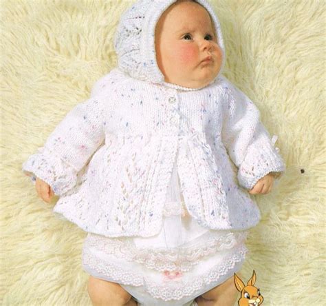 1902H baby matinee coat set vintage knitting pattern PDF Download ...