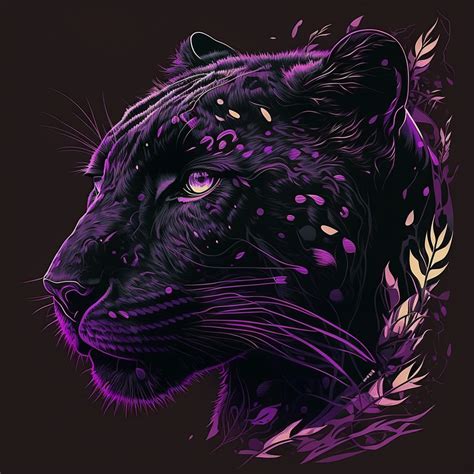 animation_dangerous_purple_panther_vector_art_for_shirt_ Black Panther ...