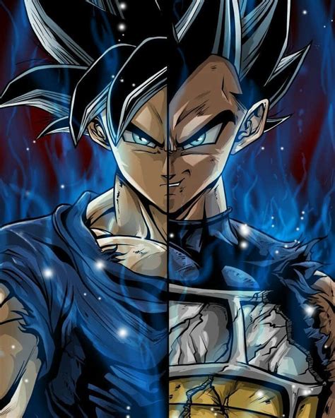 Download Goku and Vegeta teaming up in an epic battle scene Wallpaper ...