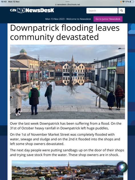 Recount Writing on Downpatrick Floods