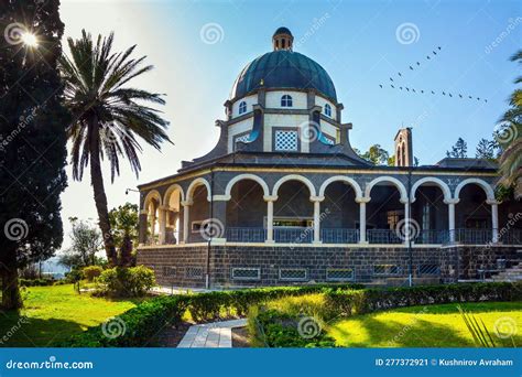 Catholic Church of the Beatitudes Stock Image - Image of christianity ...