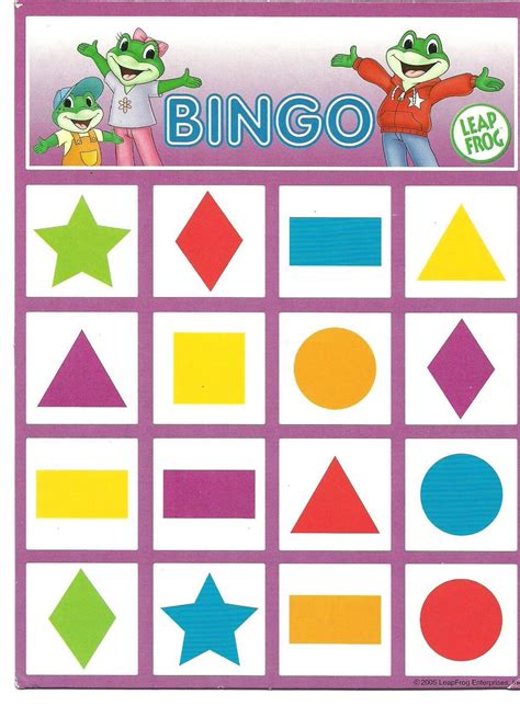 * Bingo vormen! 1-4 | Teaching shapes, Preschool activities, Leap frog