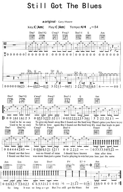 Still Got The Blues by Gary Moore Guitar Tabs Chords Sheet Music Free | LearnGuitarsOnline.com