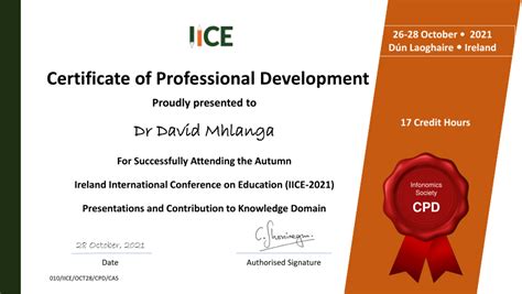 (PDF) Certificate of Professional Development