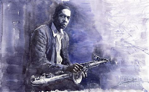 Jazz Saxophonist John Coltrane 03 Painting by Yuriy Shevchuk - Pixels