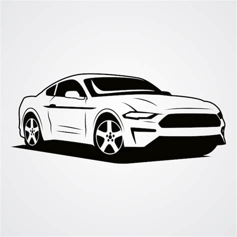 Premium Vector | For Mustang Vector Sports Car Silhouette