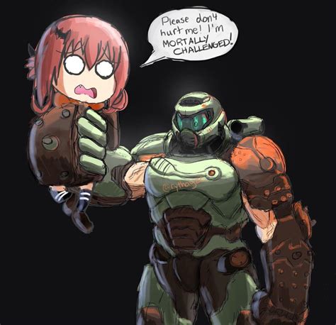 Don't hurt her | Doom Eternal | Anime memes funny, Doom game, Doom