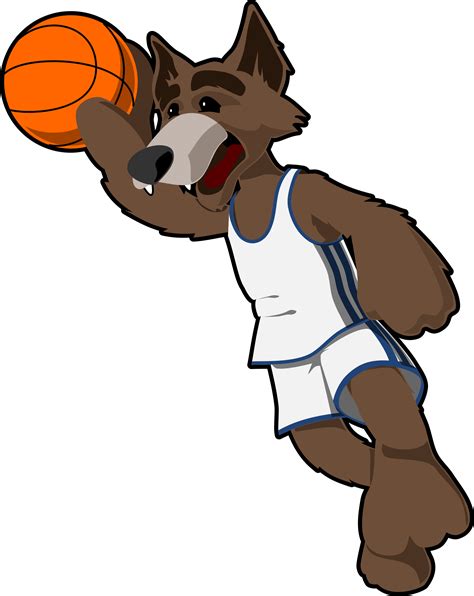 Clipart - basketball wolf