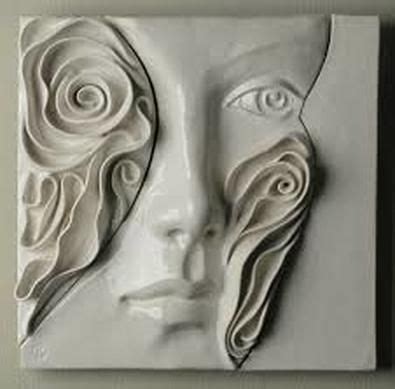 face relief sculpture - Google Search | Ceramic tile art, Ceramic sculpture figurative, Relief ...
