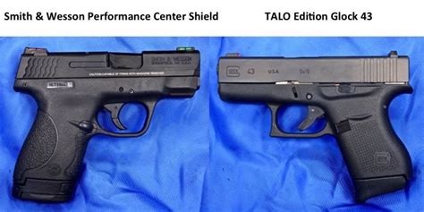 Smith & Wesson Performance Center Shield Versus The TALO Edition Glock ...