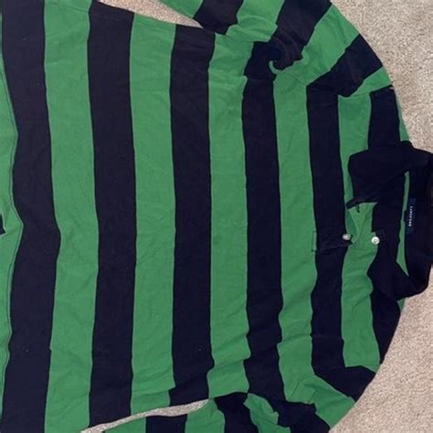 Lands End striped green shirt Not accepting PayPal... - Depop