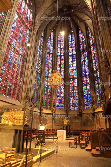 Interior of Aachen cathedral, Germany — Stock Photo © jarino #44933001