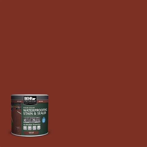 BEHR Premium 8 oz. #SC-330 Redwood Solid Color Waterproofing Exterior ...