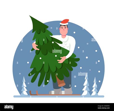 Man holding a tree Stock Vector Images - Alamy