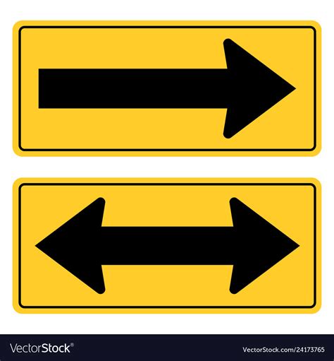 Road arrows sign Royalty Free Vector Image - VectorStock