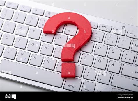 Photo Of Red Question Mark On Computer Keyboard Stock Photo - Alamy