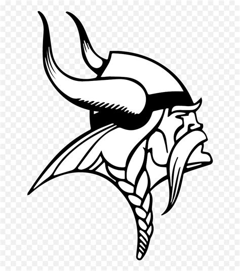 Minnesota Vikings Logo Black And White - Akron North High School Vikings Png,Vikings Logo Png ...