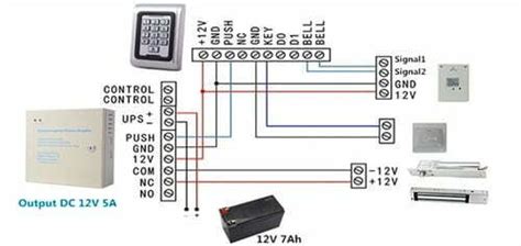 Door Access Control System Electromagnetic Lock Wiring Diagram DA188