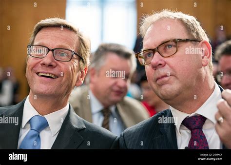 German Foreign Minister Guido Westerwelle (L) and chairman of the ...