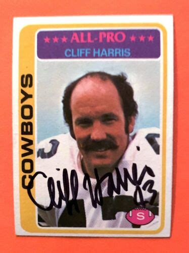 CLIFF HARRIS Dallas Cowboys 1978 Topps All-Pro SIGNED / AUTOGRAPH Card ...