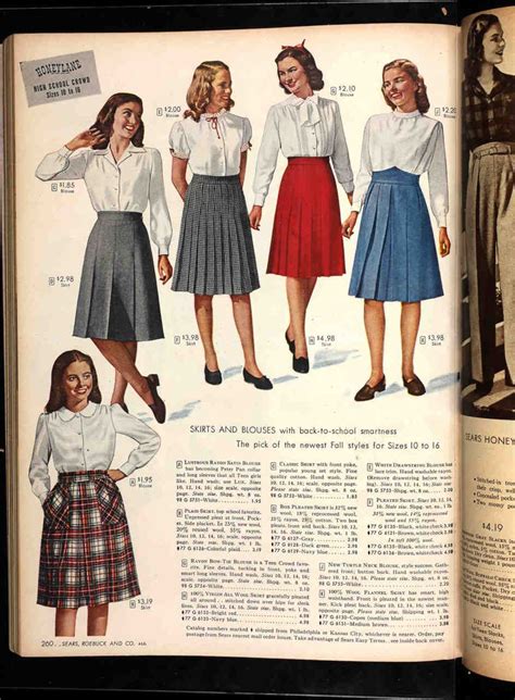 The classic “schoolgirl” look of pleated skirts and white blouses ...