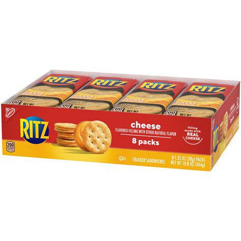 Buy RITZ Cheese Sandwich Crackers, 8 - 1.35 oz Packs Online at Lowest ...