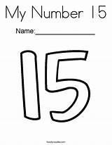 My Number 15 Coloring Page  Twisty Noodle sketch template