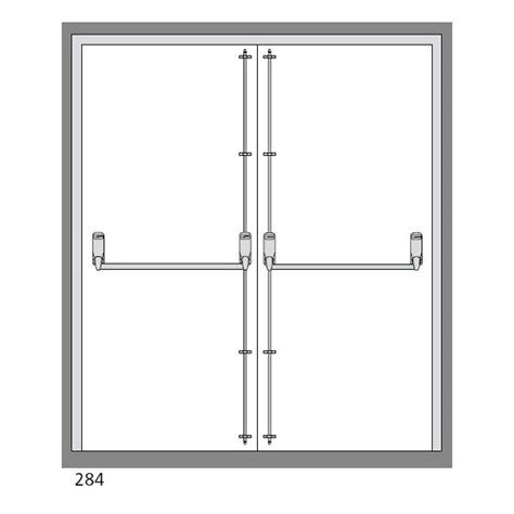 Exidor 284 Double Door Panic Bar Set with 2 Bolts - From £161.27 inc VAT