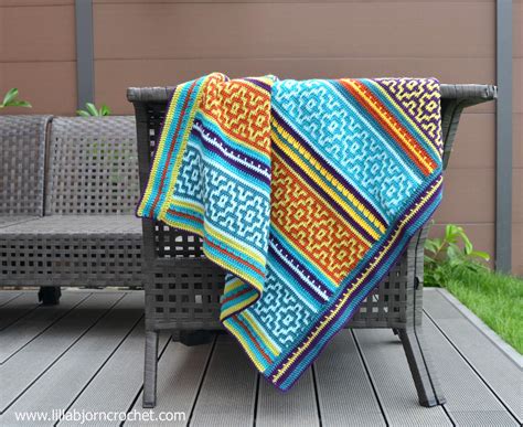 Nya Mosaic Blanket: FREE crochet pattern | LillaBjörn's Crochet World