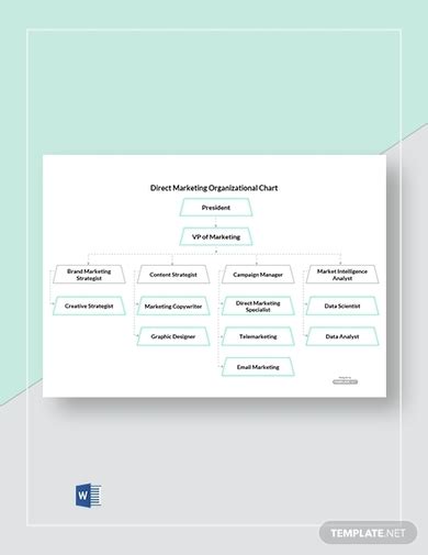 10+ Marketing Organizational Chart Examples & Templates - Google Docs, MS Word, Pages, Editable ...