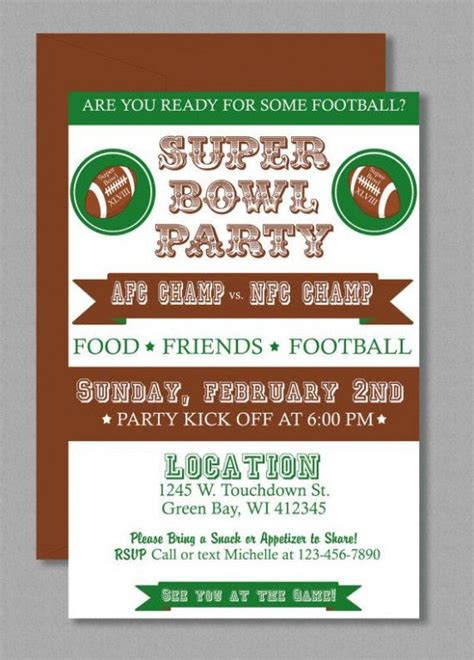 13 Unbelievable Facts About Super Bowl Party Invitation Template ...