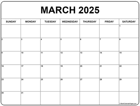 March 2025 calendar | free printable calendars