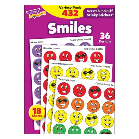 Smiles Stinky Stickers Variety Pack, 432 ct - T-83903 | Trend Enterprises Inc. | Stickers