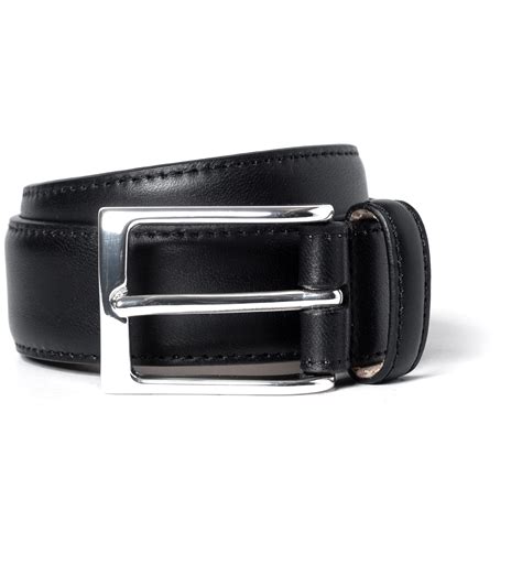 Black Vachetta Leather Dress Belt by Proper Cloth