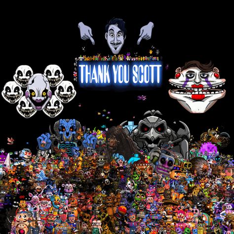 I made a picture with all FNAF characters from every game. I tried to ...