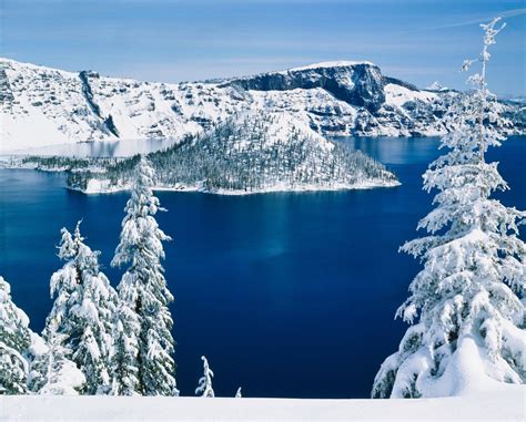 35 Winter Wonderlands Around the World | Crater lake national park, National parks, Crater lake