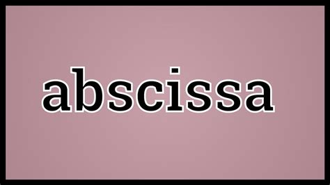 What Abscissa Means - YouTube