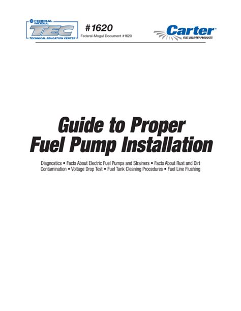 Guide to Proper Fuel Pump Installation