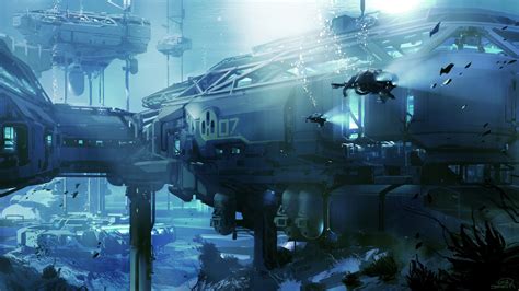 halo 5 - underwater station. MP concept, sparth . | Environment concept art, Sci fi concept art ...