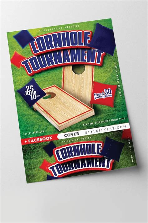 Cornhole Tournament PSD Flyer Template #39735